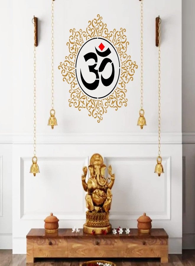 ARandNJ Stencils for Wall Painting Pack of 1 (Size:- 16X24 Inch) Pattern Theme- OM The Significance DIY Reusable Design Suitable for Pooja Room, Drawing Room, Entrance & Office Decoration - Image 4